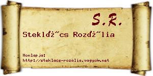 Steklács Rozália névjegykártya