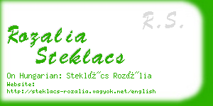 rozalia steklacs business card